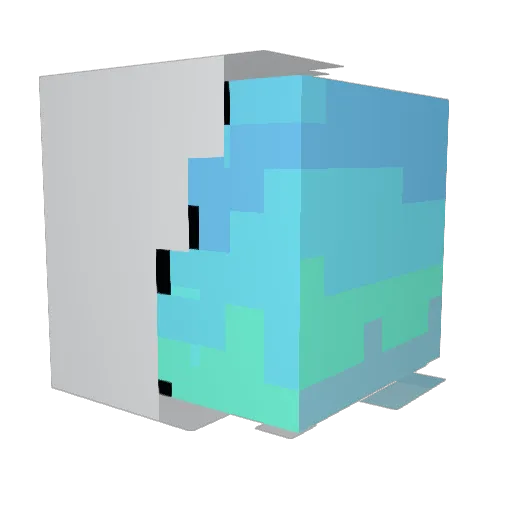 Spkyw Minecraft avatar head, 3D render