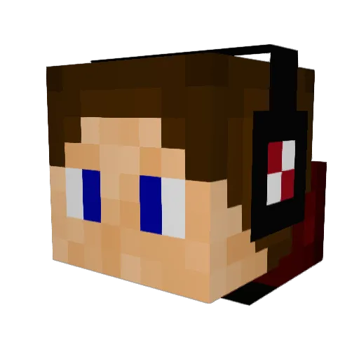 Splafty Minecraft avatar head, 3D render