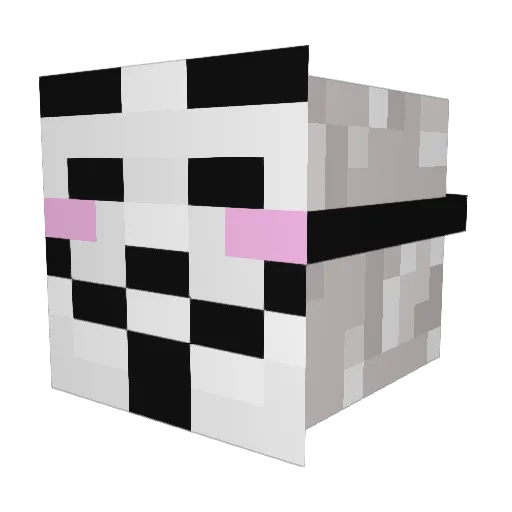 Splanty Minecraft avatar head, 3D render