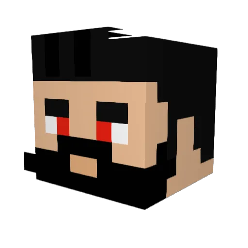 Splash134 Minecraft avatar head, 3D render