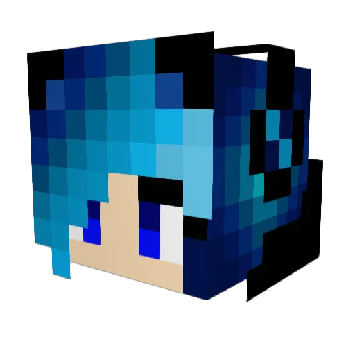 Splash49 Minecraft avatar head, 3D render