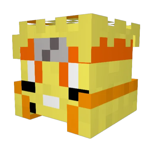 SplashDark Minecraft avatar head, 3D render
