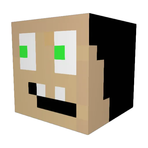 SplashLoki Minecraft avatar head, 3D render