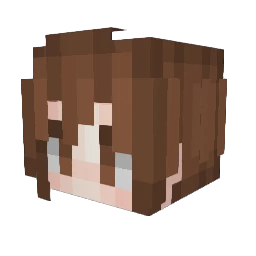 Splash_of_Blue Minecraft avatar head, 3D render