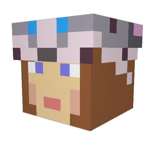 SplashingCanvas Minecraft avatar head, 3D render