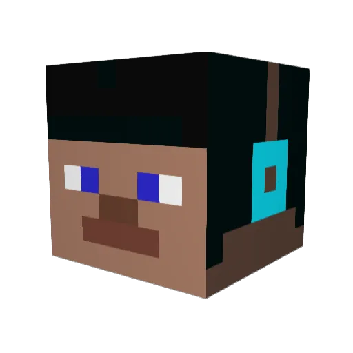 Splashy_LP Minecraft avatar head, 3D render