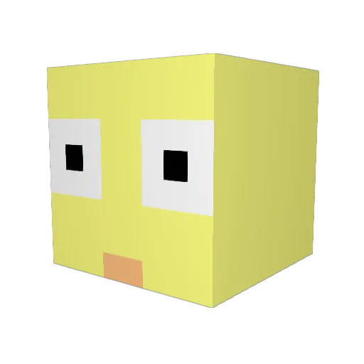 Splat3791 Minecraft avatar head, 3D render