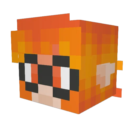 Splatgirl26 Minecraft avatar head, 3D render