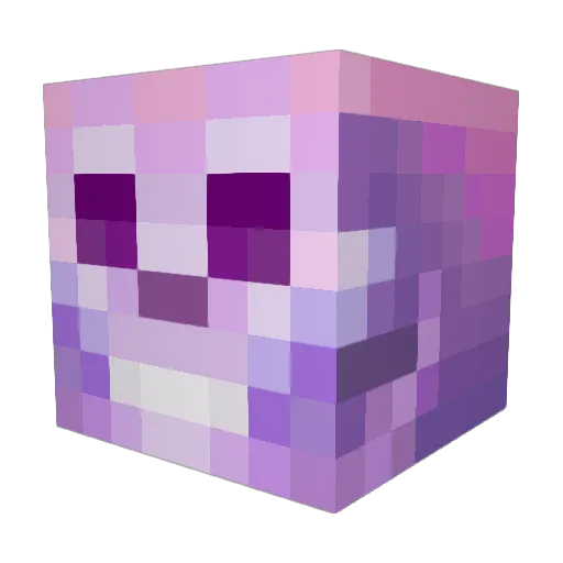 Splatinum Minecraft avatar head, 3D render