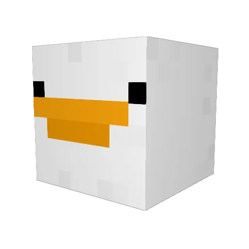 Splatman Minecraft avatar head, 3D render