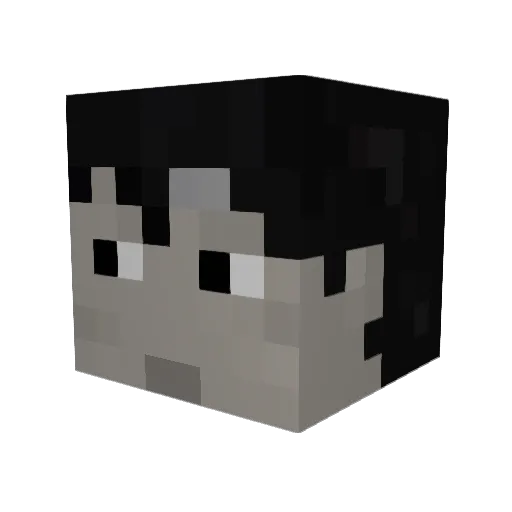 Splattar Minecraft avatar head, 3D render