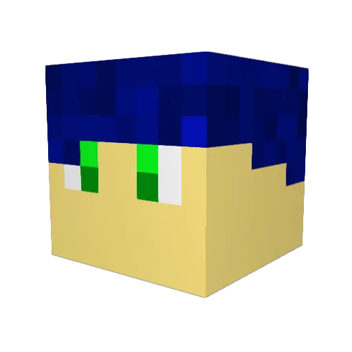 SplatterDash0 Minecraft avatar head, 3D render