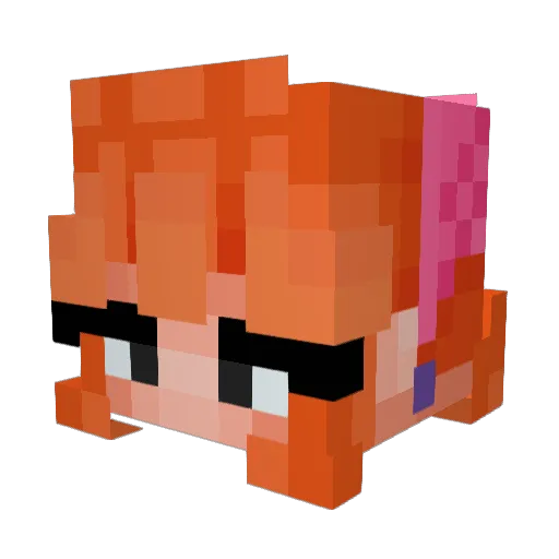 Splatty_ Minecraft avatar head, 3D render
