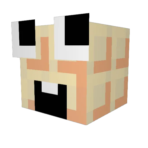 SplawnX Minecraft avatar head, 3D render