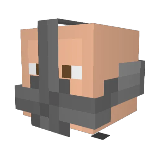 Splazops Minecraft avatar head, 3D render