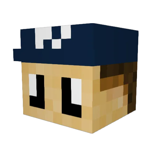 Spld3y Minecraft avatar head, 3D render