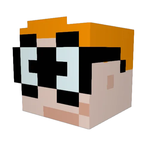 Splic_Splac Minecraft avatar head, 3D render