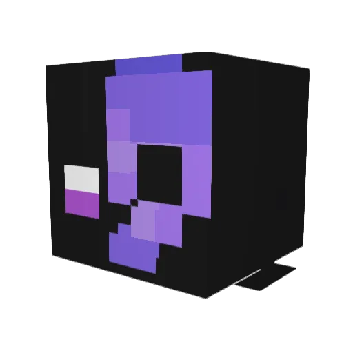 Splicik Minecraft avatar head, 3D render