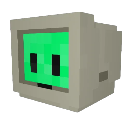 Splickie Minecraft avatar head, 3D render