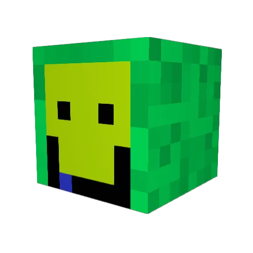 Splikop Minecraft avatar head, 3D render