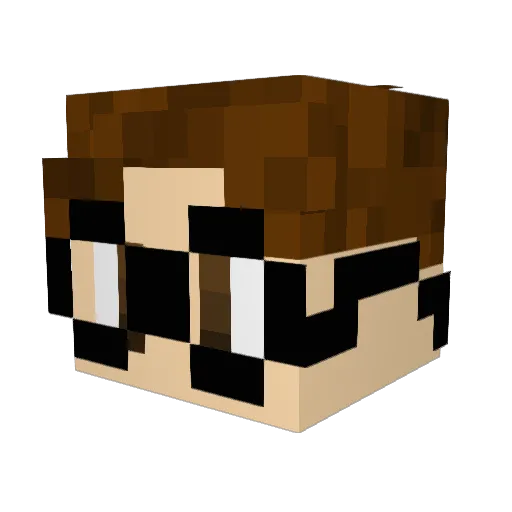 Splinkercup Minecraft avatar head, 3D render