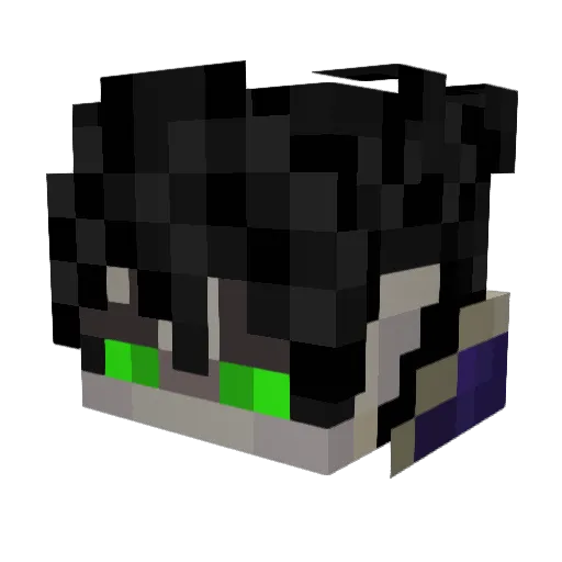 SplinterBlu Minecraft avatar head, 3D render