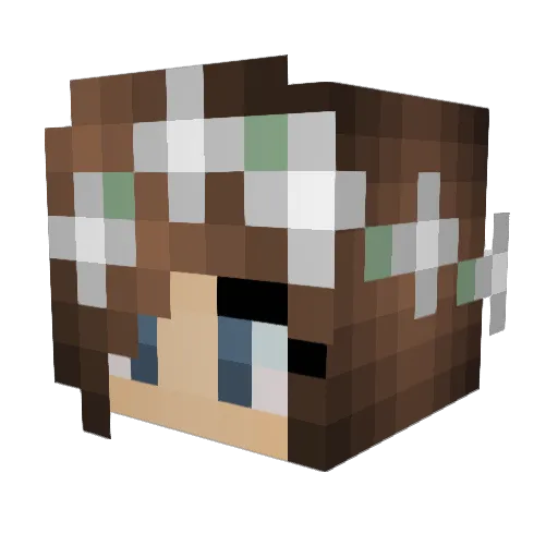 SplinteredHeart Minecraft avatar head, 3D render