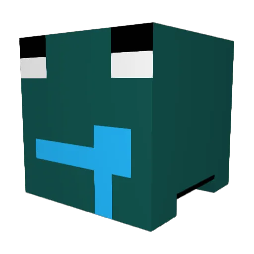 SplipGaming Minecraft avatar head, 3D render
