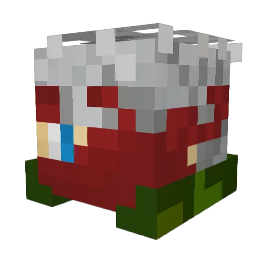 SplisterSM Minecraft avatar head, 3D render