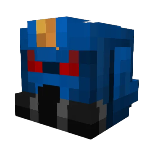 Split09 Minecraft avatar head, 3D render