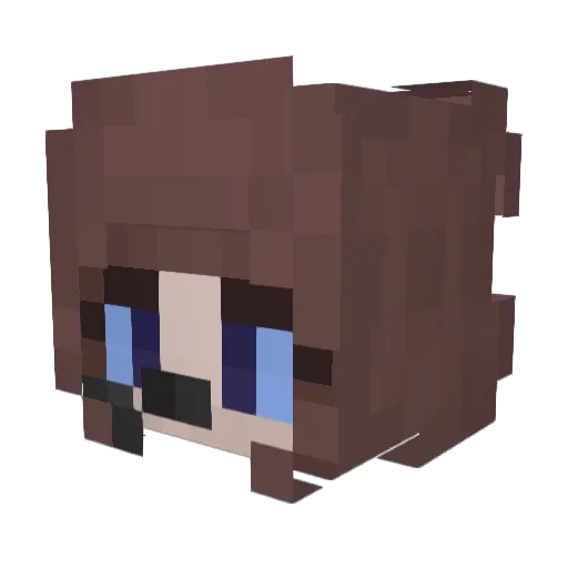 SplitAngel21 Minecraft avatar head, 3D render