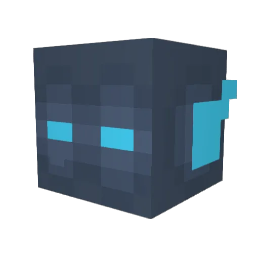 SplitMoon Minecraft avatar head, 3D render