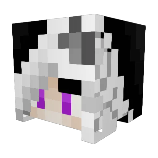 SplitWorlds Minecraft avatar head, 3D render