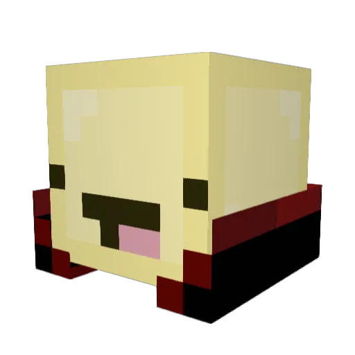 Split_Lemon Minecraft avatar head, 3D render