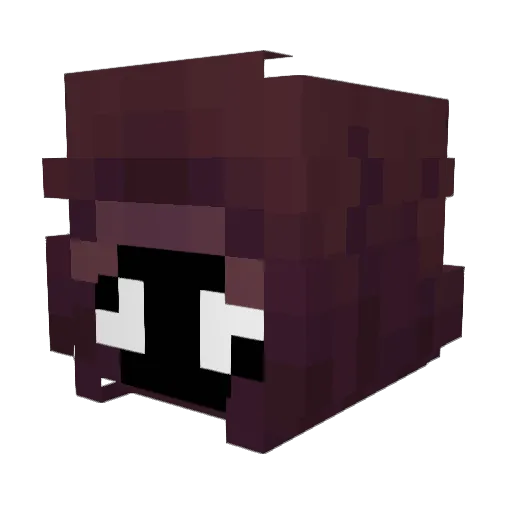 Splitchy Minecraft avatar head, 3D render