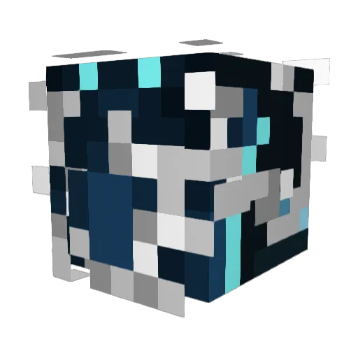 Splitterside Minecraft avatar head, 3D render