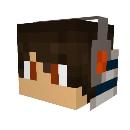 SplittingMC Minecraft avatar head, 3D render