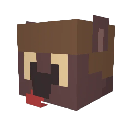SplittingMammal Minecraft avatar head, 3D render