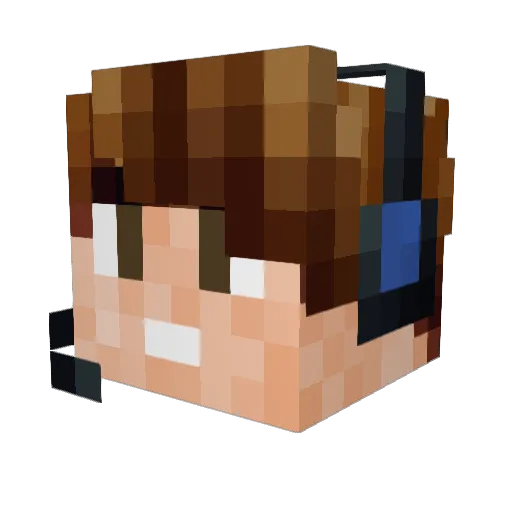 Splodgerydoo Minecraft avatar head, 3D render