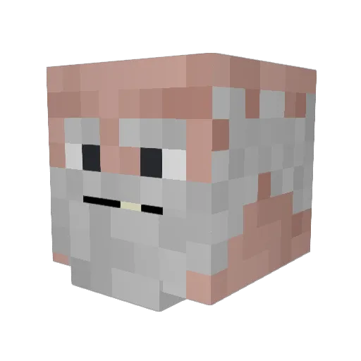 Sploinkz Minecraft avatar head, 3D render
