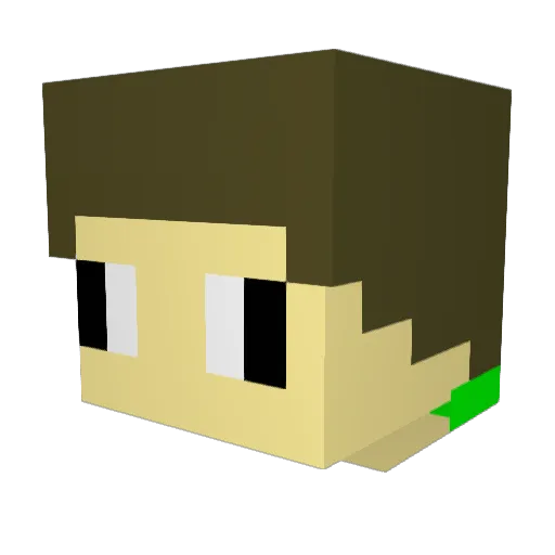 Splood Minecraft avatar head, 3D render