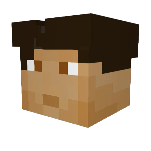 Splooncas Minecraft avatar head, 3D render