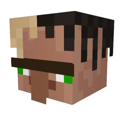 Spludgee Minecraft avatar head, 3D render