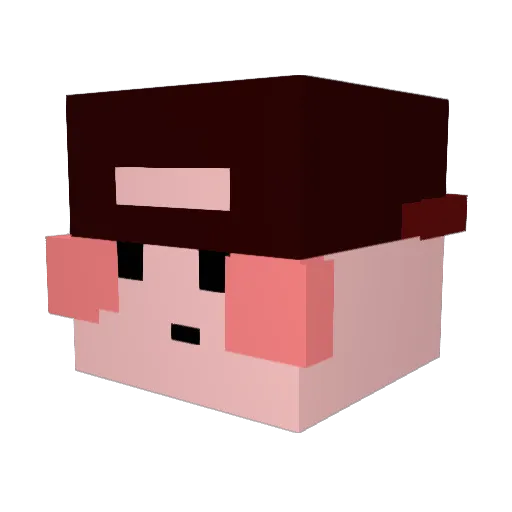Spluh Minecraft avatar head, 3D render
