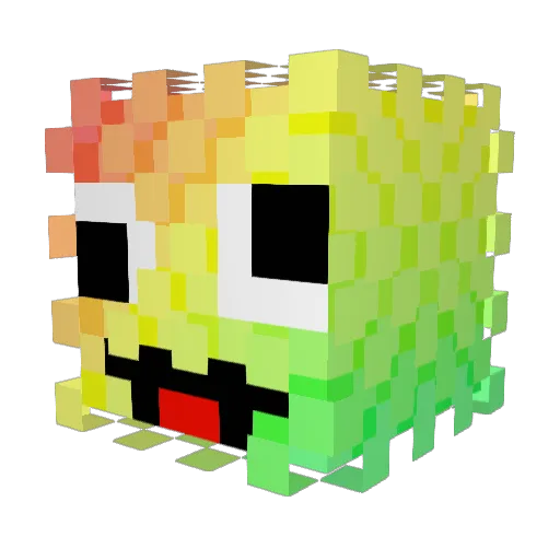 Splur123 Minecraft avatar head, 3D render