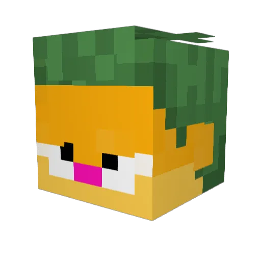 Spnech Minecraft avatar head, 3D render