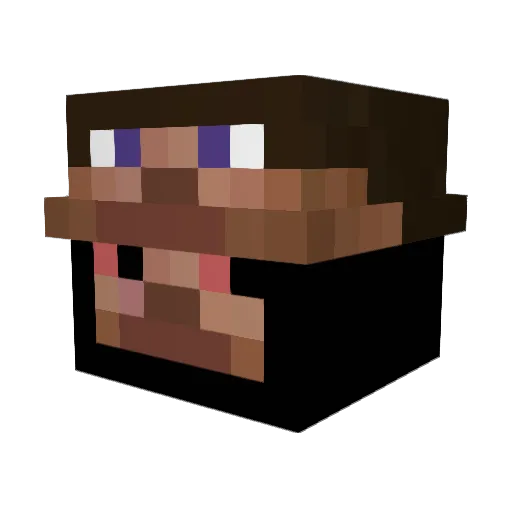 Spo0ky_ Minecraft avatar head, 3D render