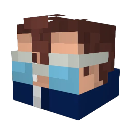 Spo0oPy Minecraft avatar head, 3D render