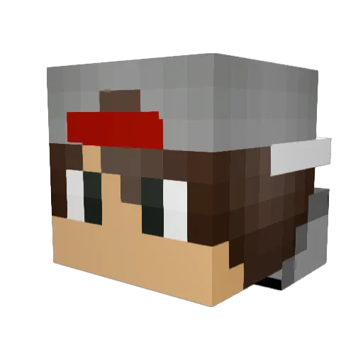 SpoX_HD Minecraft avatar head, 3D render