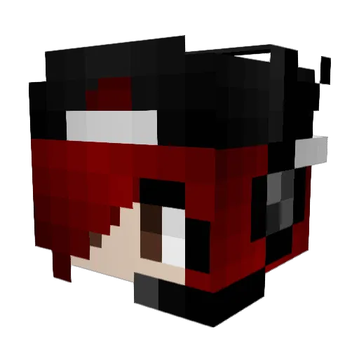 Spoca Minecraft avatar head, 3D render